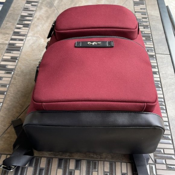 Michael Kors Kent Sport Utility Backpack Merlot - Picture 2 of 16